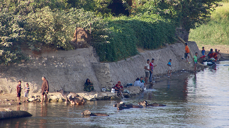 Locals along the Nile, Egypt